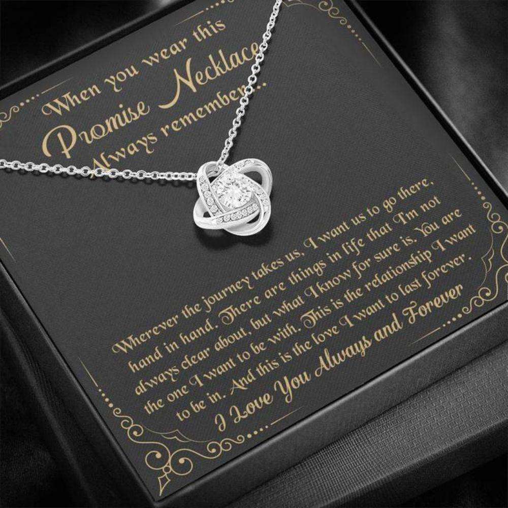 Girlfriend Necklace, Promise Necklace For Girlfriend From Boyfriend, Girlfriend Gifts For Karwa Chauth Rakva