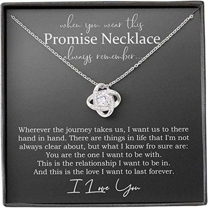 Girlfriend Necklace, Promise Necklace For Girlfriend From Boyfriend, Promise Necklace For Her Gifts For Friend Rakva