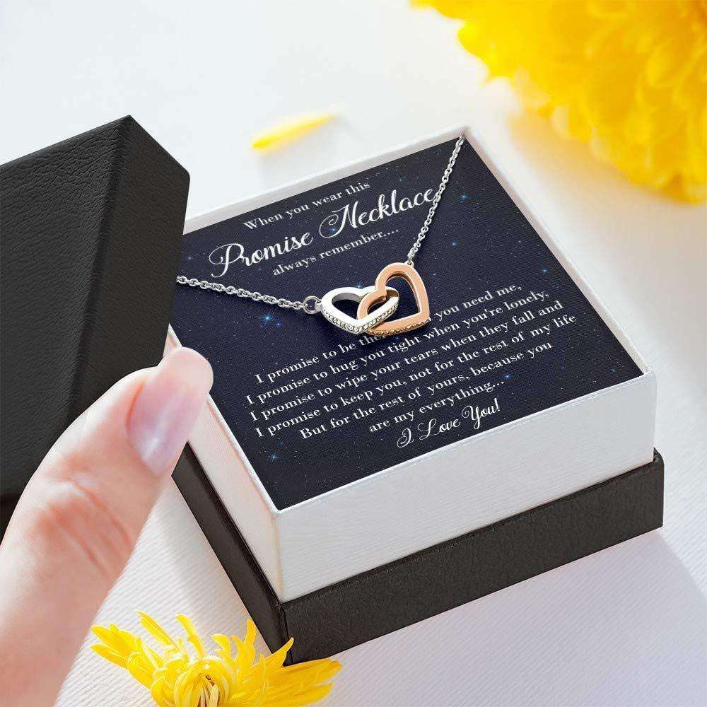 Girlfriend Necklace, Promise Necklace For Girlfriend “ Necklace For Couple “ Necklace With Gift Box For Birthday Christmas For Karwa Chauth Rakva