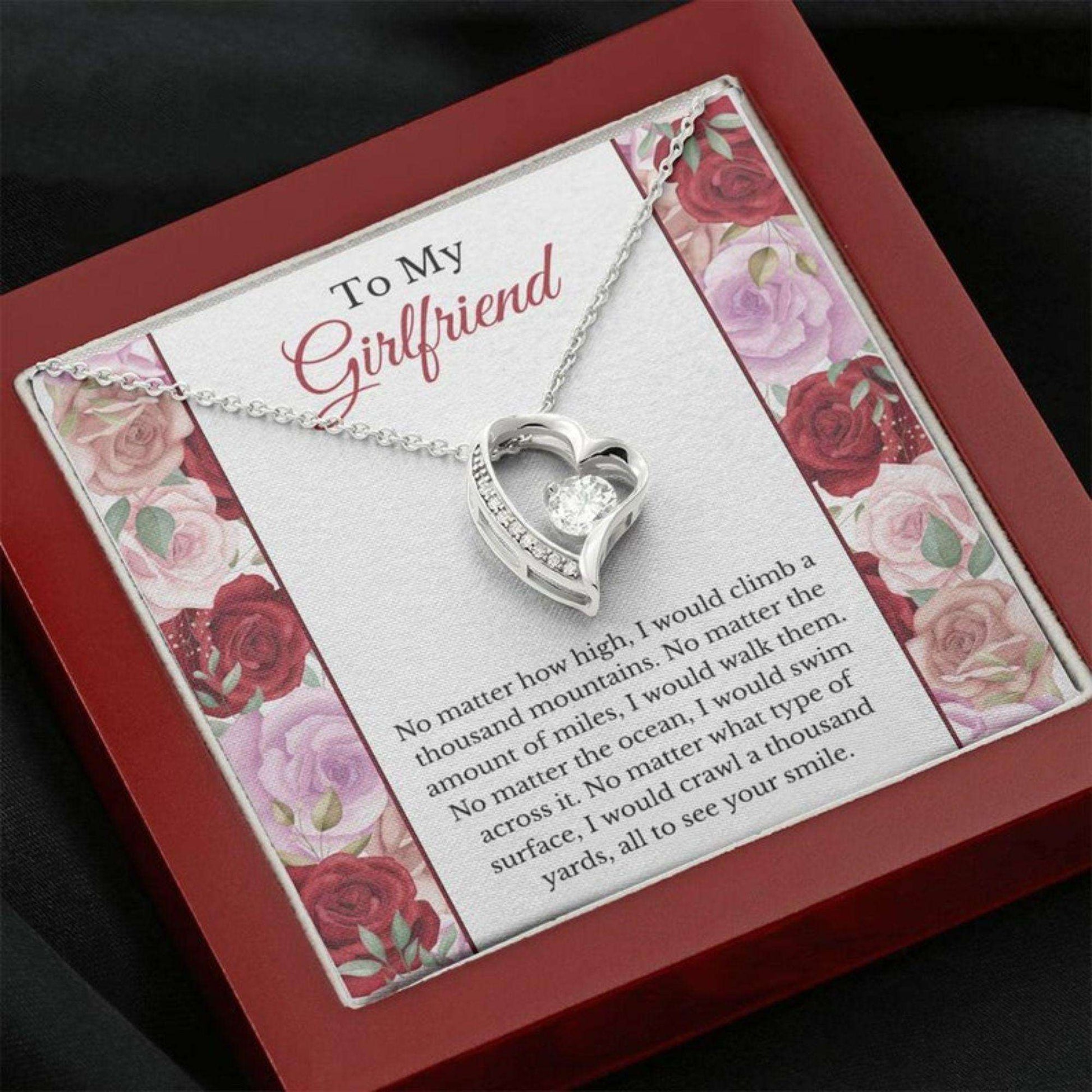 Girlfriend Necklace, Romantic Valentine’S Day Necklace Gift For Girlfriend, Happy Valentine’S Day Necklace Gift For Her Gifts For Friend Rakva