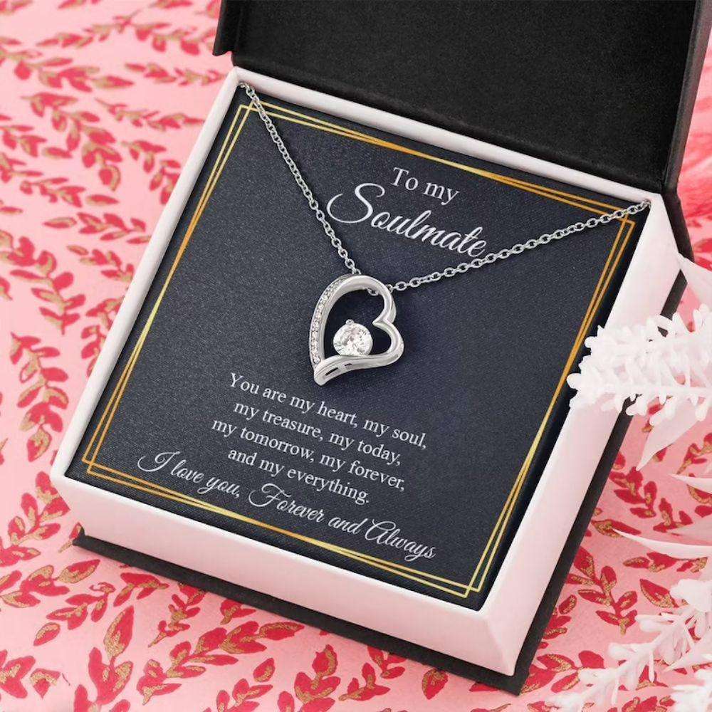 Girlfriend Necklace, Soulmate Gift Necklace, Necklace For Girlfriend, Gift For Girlfriend Anniversary Gifts For Friend Rakva