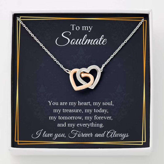 Girlfriend Necklace, Soulmate Gift Necklace, Necklace For Girlfriend, Gift For Girlfriend Anniversary Gifts For Friend Rakva