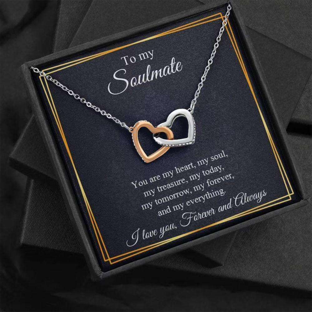 Girlfriend Necklace, Soulmate Gift Necklace, Necklace For Girlfriend, Gift For Girlfriend Anniversary Gifts For Friend Rakva