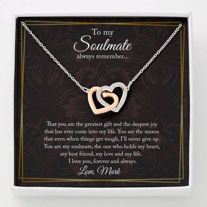 Girlfriend Necklace, Soulmate Gift Necklace, Necklace For Girlfriend, Gift For Girlfriend Anniversary Gifts For Friend Rakva