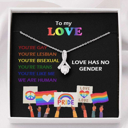 Girlfriend Necklace, The Pride Necklace, Lgbt Gift, Love Has No Gender, Rainbow Necklace, Pride Month, Equal Necklace Gifts For Friend Rakva