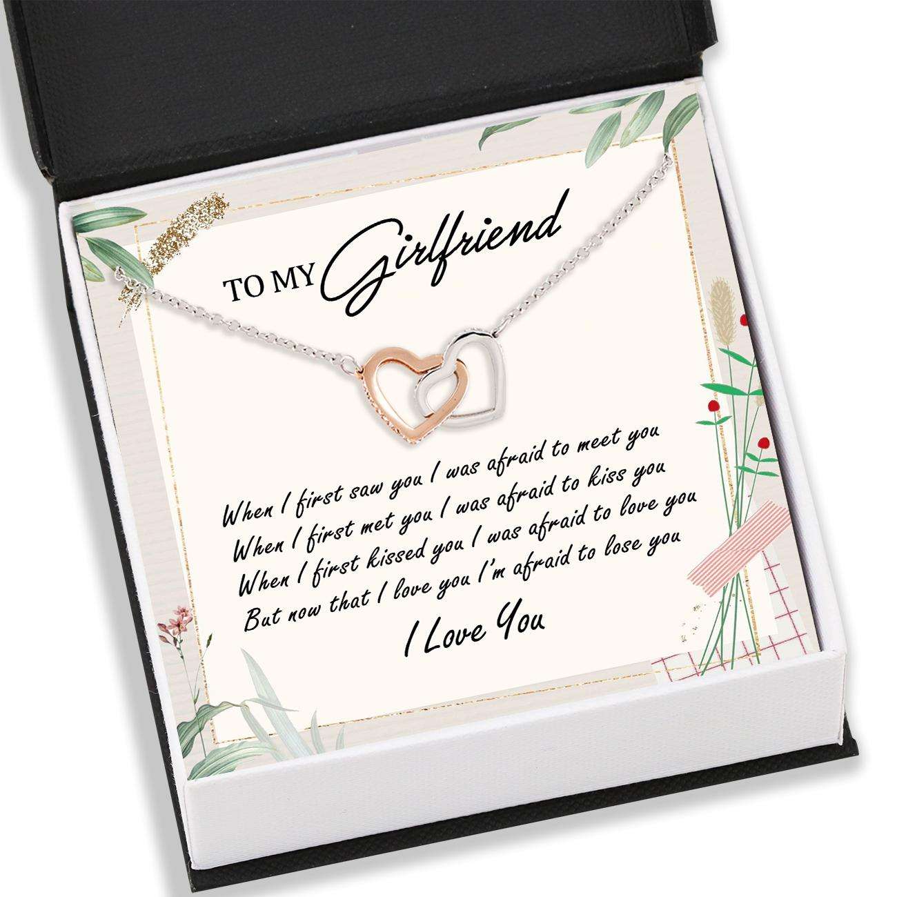 Girlfriend Necklace, To Girlfriend Necklace With Box Card Message “ Jewelry For Girlfriend For Her Gifts For Friend Rakva