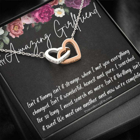 Girlfriend Necklace, To My Amazing Girlfriend On Our Anniversary Necklace, Promise Necklace, Valentine�S Day Necklace Gifts For Friend Rakva