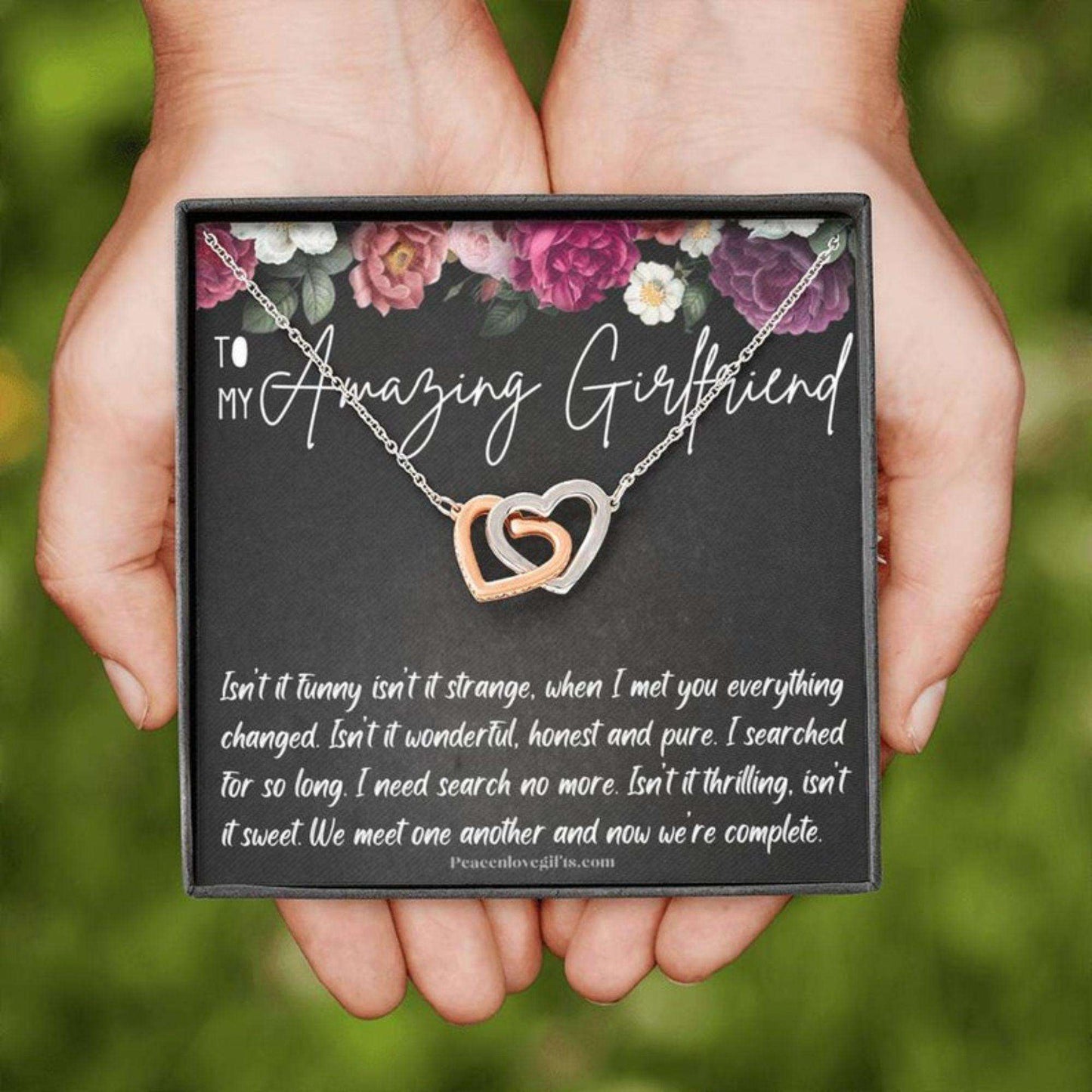 Girlfriend Necklace, To My Amazing Girlfriend On Our Anniversary Necklace, Promise Necklace, Valentine�S Day Necklace Gifts For Friend Rakva