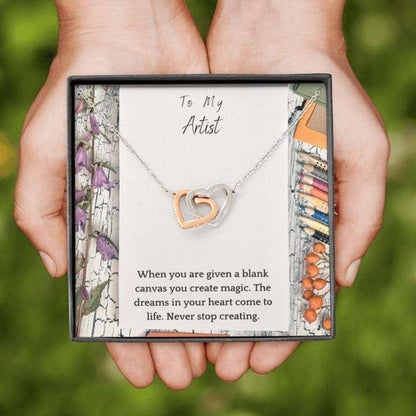 Girlfriend Necklace, To My Artist “ Gift Necklace With Message Card Gifts For Friend Rakva