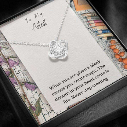 Girlfriend Necklace, To My Artist Stronger Together “ Gift Necklace With Message Card Gifts For Friend Rakva