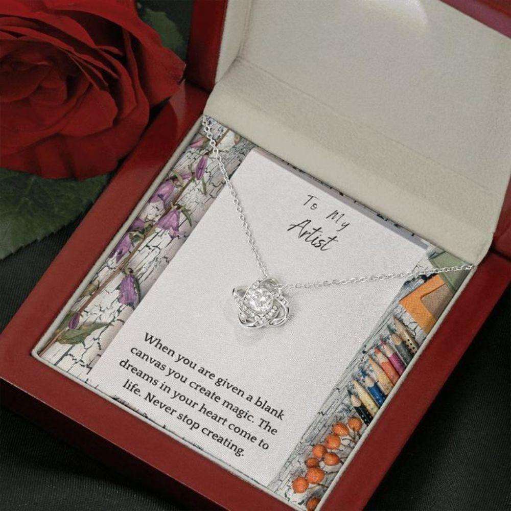 Girlfriend Necklace, To My Artist Stronger Together “ Gift Necklace With Message Card Gifts For Friend Rakva