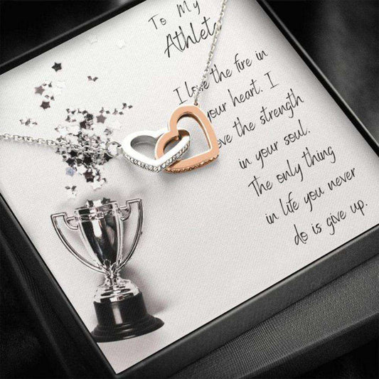 Girlfriend Necklace, To My Athlete “ Gift Necklace With Message Card Gifts For Friend Rakva