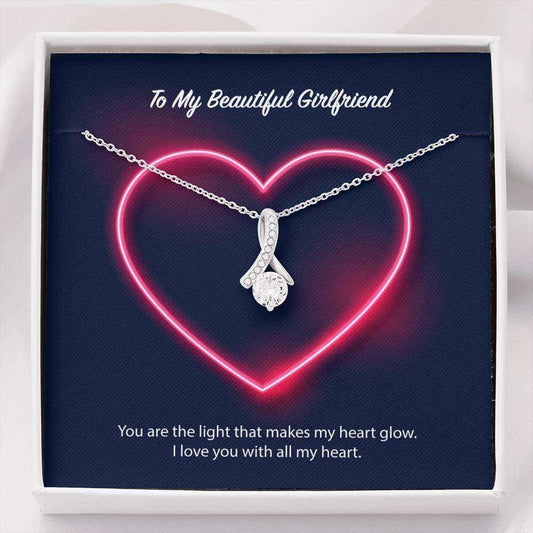 Girlfriend Necklace, To My Beautiful Girlfriend Alluring Beauty Necklace Gift For Bride Rakva