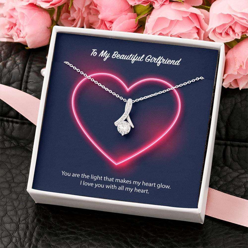 Girlfriend Necklace, To My Beautiful Girlfriend Alluring Beauty Necklace Gift For Bride Rakva