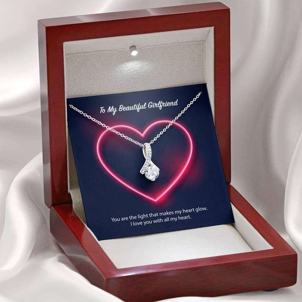 Girlfriend Necklace, To My Beautiful Girlfriend Alluring Beauty Necklace Gift For Bride Rakva