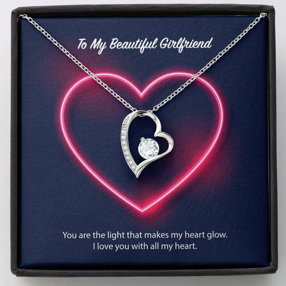 Girlfriend Necklace, To My Beautiful Girlfriend Forever Love Necklace Gift For Bride Rakva