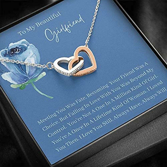 Girlfriend Necklace, To My Beautiful Girlfriend Necklace Gift From Boyfriend, Anniversary, Valentines Day, Birthday, Graduation Gifts For Friend Rakva