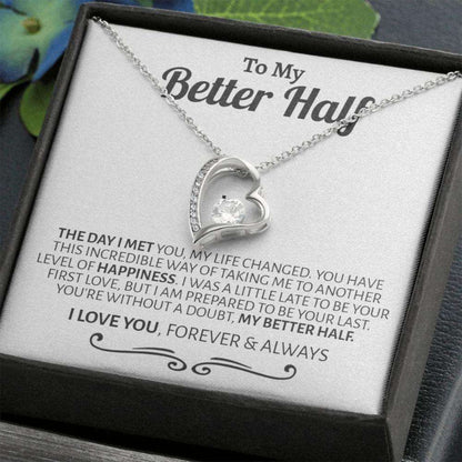 Girlfriend Necklace, To My Better Half, You Are My Better Half, Romantic Love Gift, A Gift For Someone You Love, Thoughtful Gift Gifts For Friend Rakva