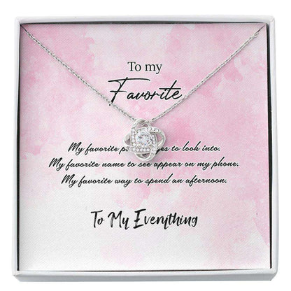 Girlfriend Necklace, To My Favorite Gift For Girlfriend, To My Everything Custom Necklace Gifts For Friend Rakva