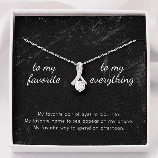 Girlfriend Necklace, To My Favorite, To My Everything Alluring Beauty Necklace Gift For Bride Rakva