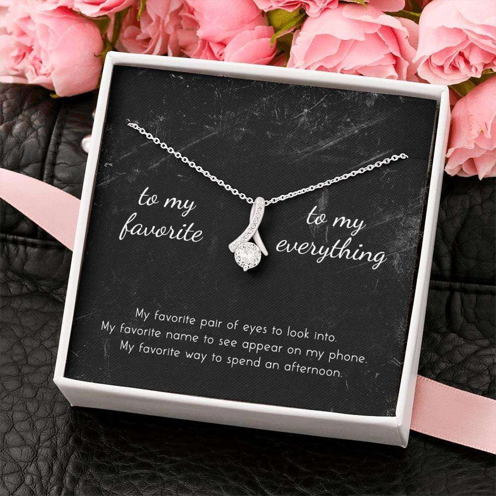 Girlfriend Necklace, To My Favorite, To My Everything Alluring Beauty Necklace Gift For Bride Rakva