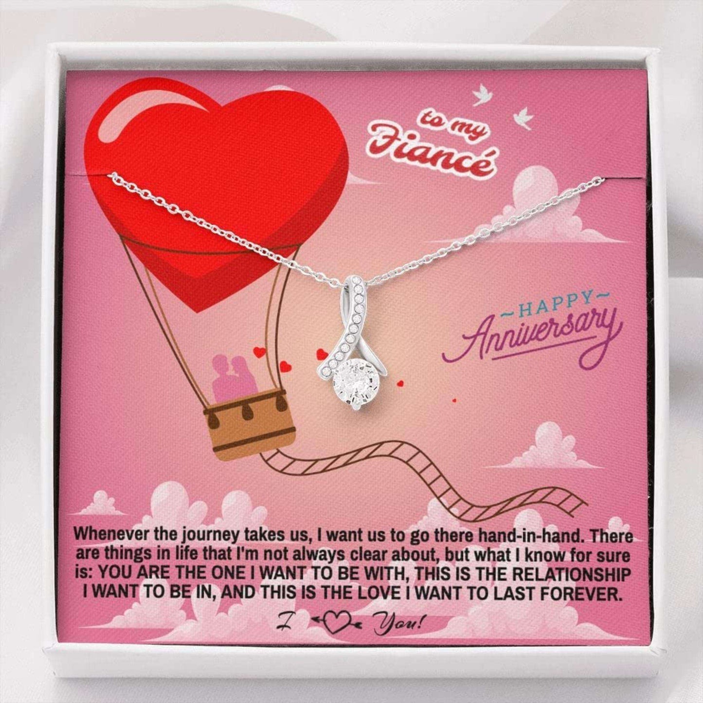 Girlfriend Necklace, To My Fiance Happy Anniversary, Whenever The Journey Take Us, Alluring Beauty Necklace Gifts For Friend Rakva