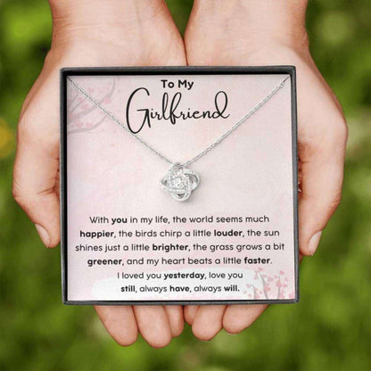 Girlfriend Necklace, To My Girlfriend Birthday Necklace Gift, Anniversary Gift For Girlfriend From Boyfriend, Valentines Day Necklace Gifts For Friend Rakva