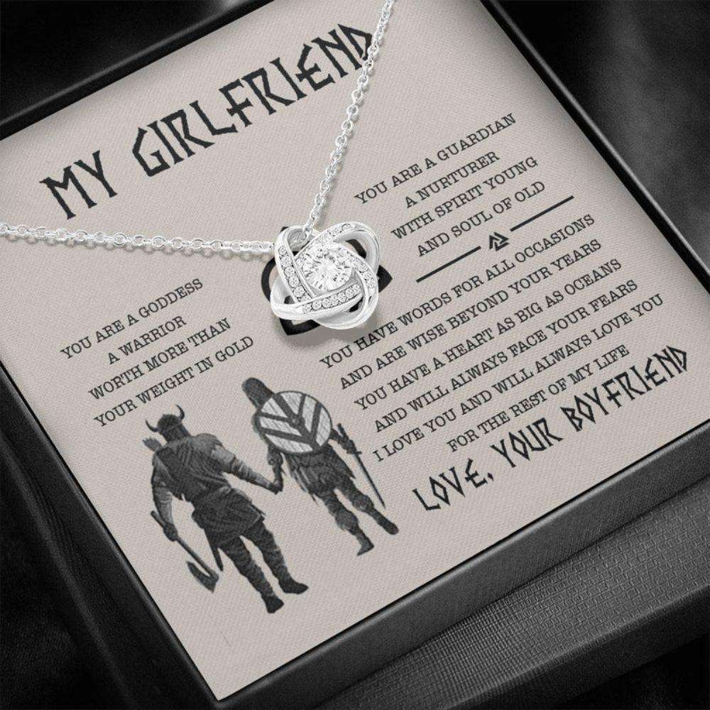 Girlfriend Necklace, To My Girlfriend, Gift For Girlfriend Necklace, Shieldmaiden Necklace, Viking Style Love Necklace Gifts For Friend Rakva