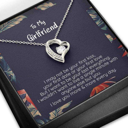 Girlfriend Necklace, To My Girlfriend, I Want To Be Your Everything. Cz Heart Pendant Necklace Gifts For Friend Rakva