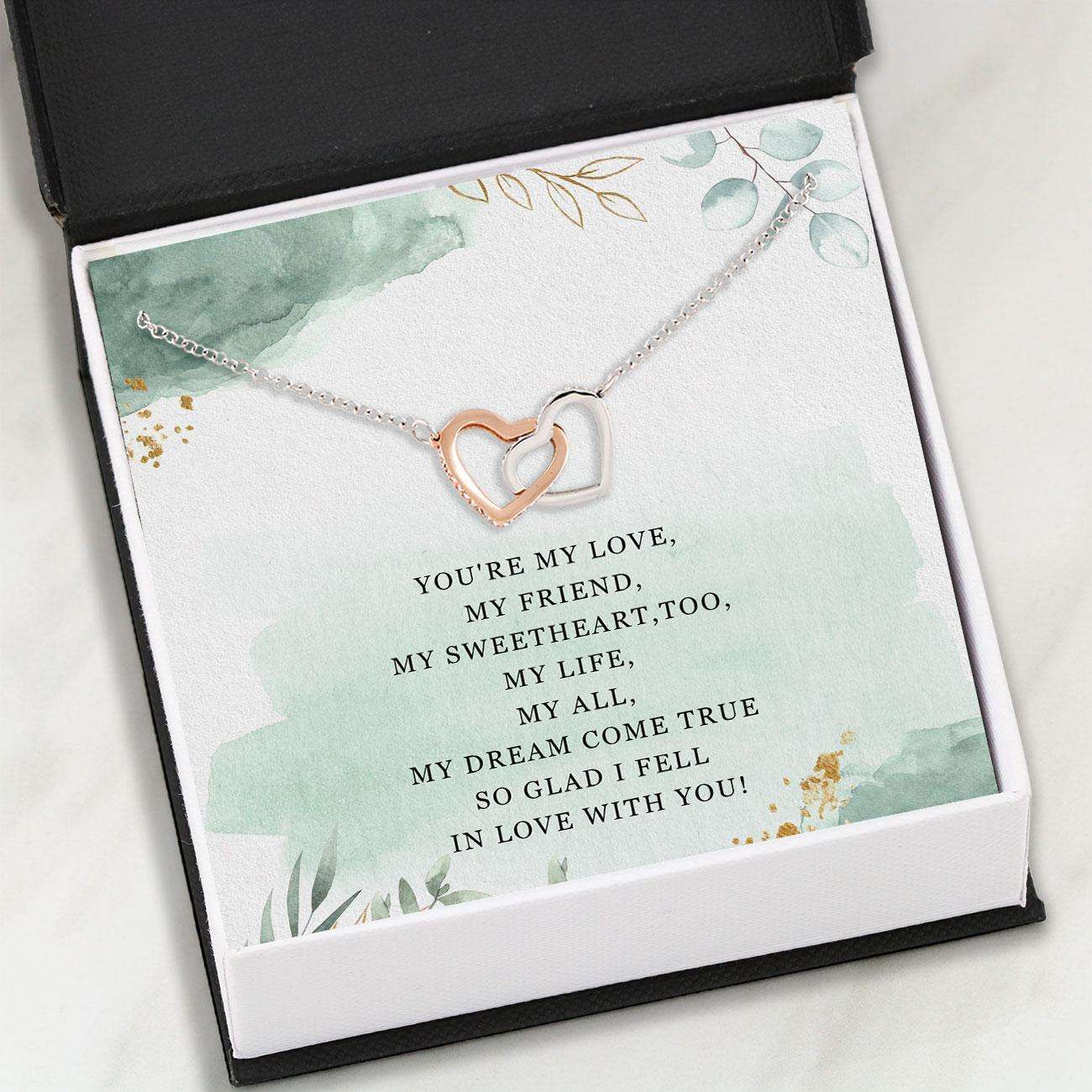 Girlfriend Necklace, To My Girlfriend, My Love Necklace Card Message “ Necklace, Jewelry For Her Gifts For Friend Rakva