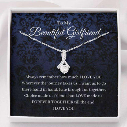 Girlfriend Necklace, To My Girlfriend Necklace, Gift For Girlfriend Anniversary Birthday Present Gifts For Friend Rakva