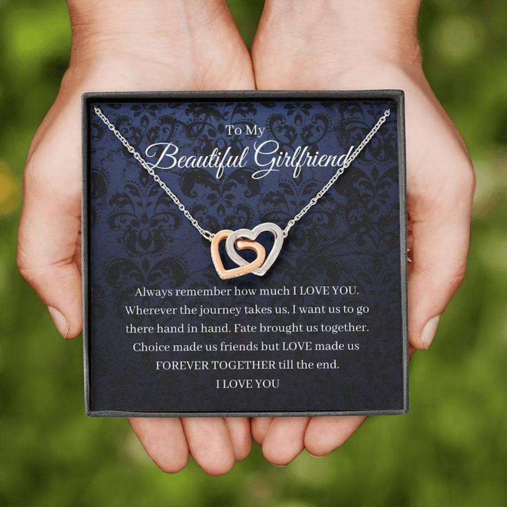 Girlfriend Necklace, To My Girlfriend Necklace, Gift For Girlfriend Anniversary Birthday Present Gifts For Friend Rakva