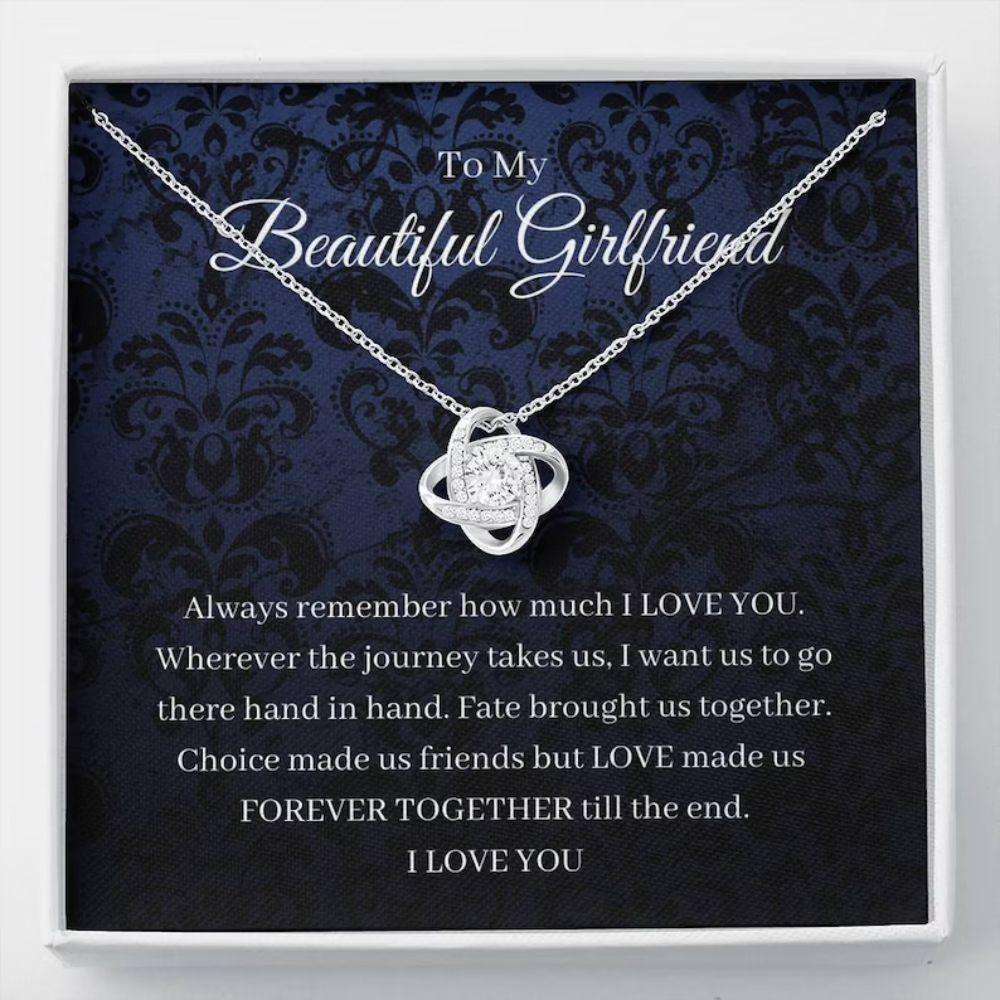 Girlfriend Necklace, To My Girlfriend Necklace, Gift For Girlfriend Anniversary Birthday Present Gifts For Friend Rakva