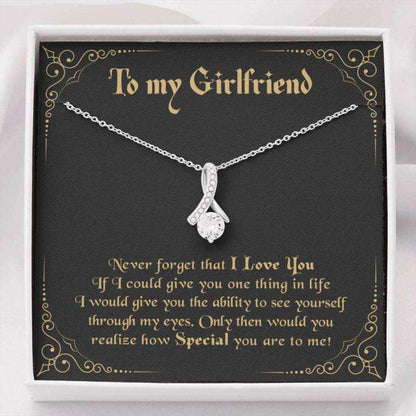 Girlfriend Necklace, To My Girlfriend Necklace Gift “ Never Forget That I Love You Gifts For Boyfriend Rakva