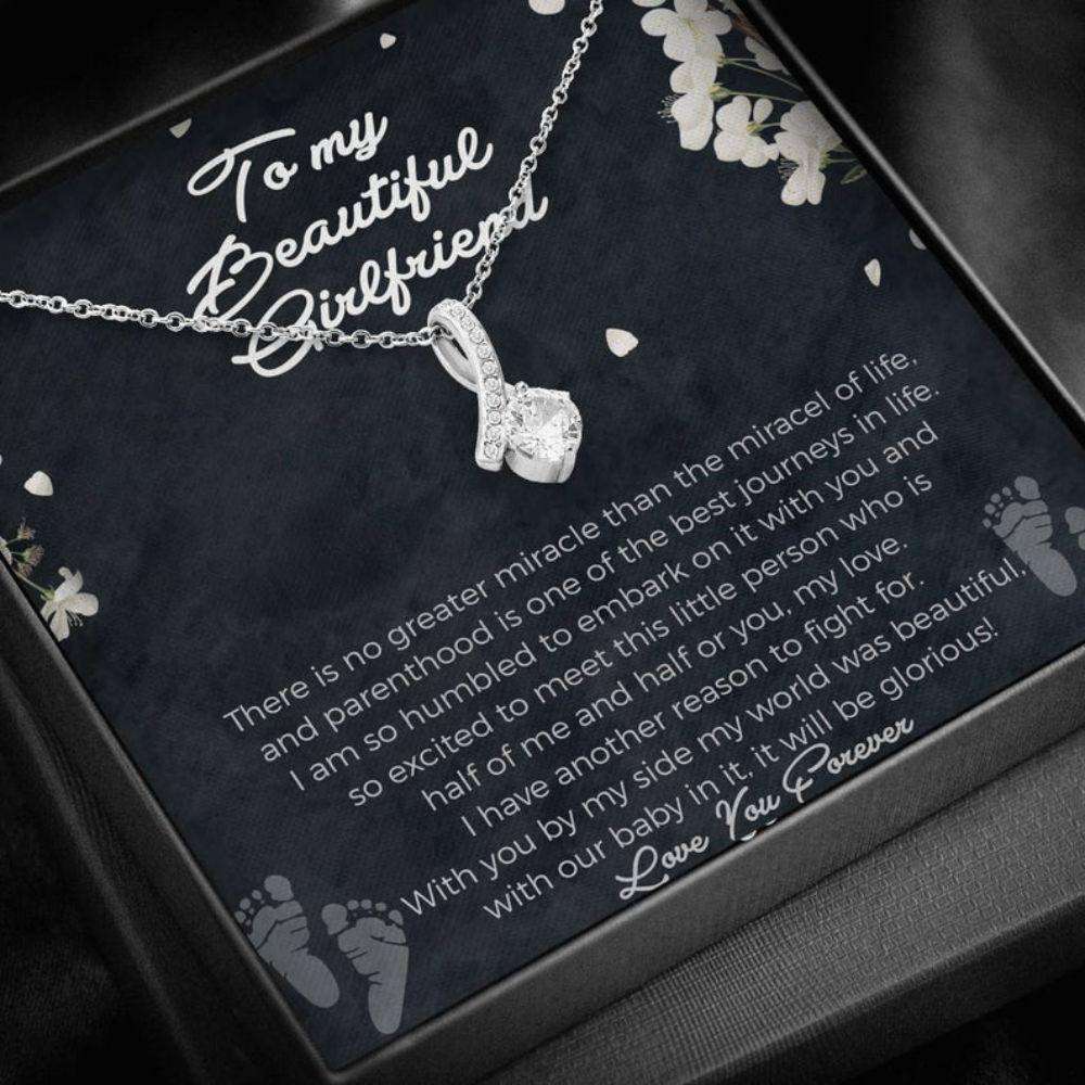 Girlfriend Necklace, To My Girlfriend On Our Miracle Necklace “ Girlfriend Necklace Gift From Boyfriend Gifts For Friend Rakva