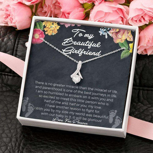 Girlfriend Necklace, To My Girlfriend On Our New Baby Necklace “ Girlfriend Gift “ Girlfriend Necklace Gift Gifts For Friend Rakva