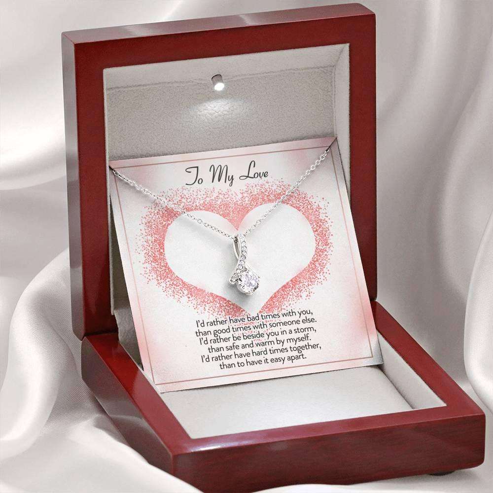 Girlfriend Necklace, To My Love I’D Rather Be Alluring Beauty Necklace Gift For Bride Rakva