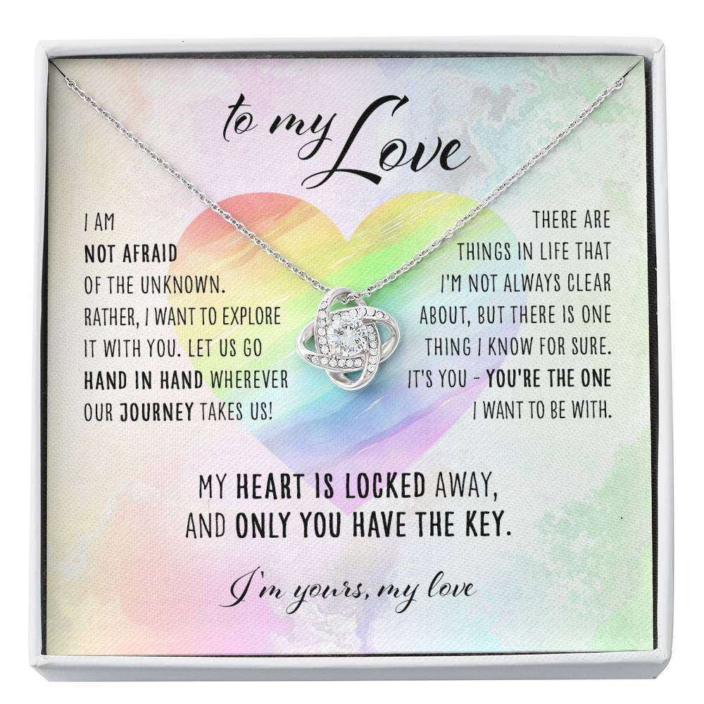 Girlfriend Necklace, To My Love “ Lesbian Gay Lgbtq Love Knot Necklace Gift For Bride Rakva