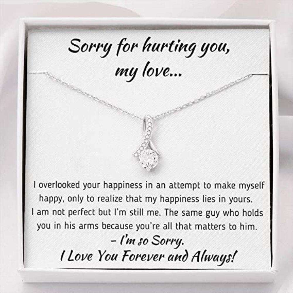 Girlfriend Necklace, To My Love Œhappiness” Apology Gift Set Necklace Gift For Karwa Chauth Rakva