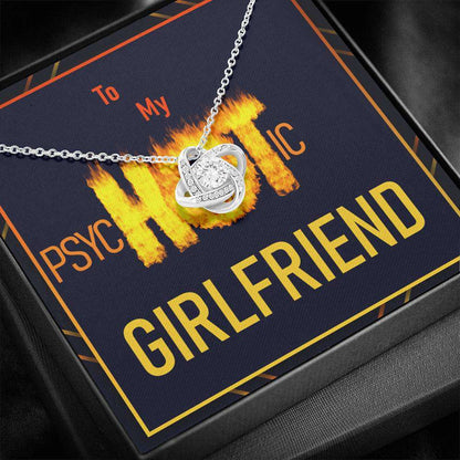 Girlfriend Necklace, To My Psychotic Girlfriend Love Knot Necklace Gift For Bride Rakva