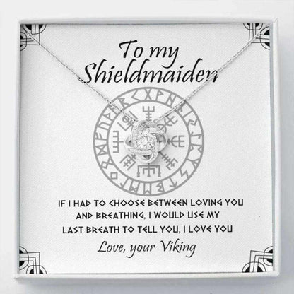 Girlfriend Necklace, To My Shieldmaiden, Love Knot Necklace Gift For Her, Jewelry Box For Women,Trending Necklace Gifts For Friend Rakva