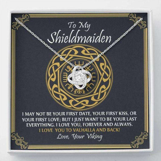 Girlfriend Necklace, To My Shieldmaiden Necklace Love You To Valhalla And Back Love Knot Necklace Romantic Valentines Necklace For Her Gifts For Friend Rakva