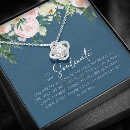 Girlfriend Necklace, To My Soulmate Anniversary Necklace Gifts, Valentine Gift For Her, Necklace For Girlfriend, Soul Mate Gift Gift For Bride Rakva