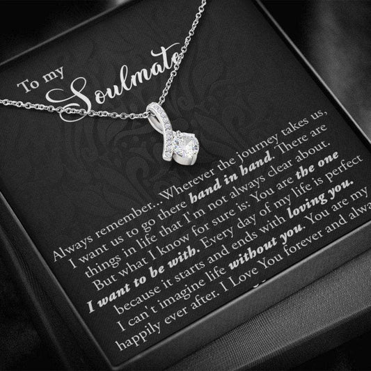 Girlfriend Necklace, To My Soulmate, Necklace For Soulmate, Meaningful Soulmate Necklace, Thoughtful Christmas Necklace For Her Gifts For Friend Rakva