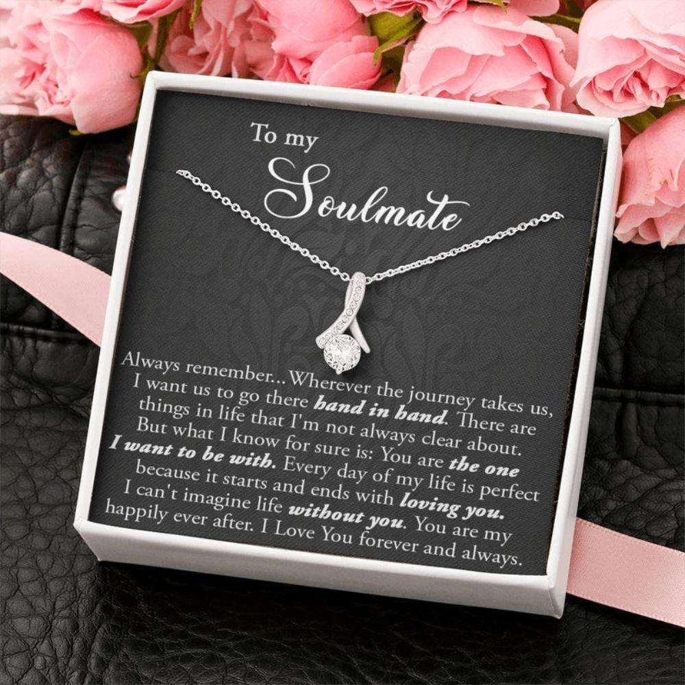 Girlfriend Necklace, To My Soulmate, Necklace For Soulmate, Meaningful Soulmate Necklace, Thoughtful Christmas Necklace For Her Gifts For Friend Rakva