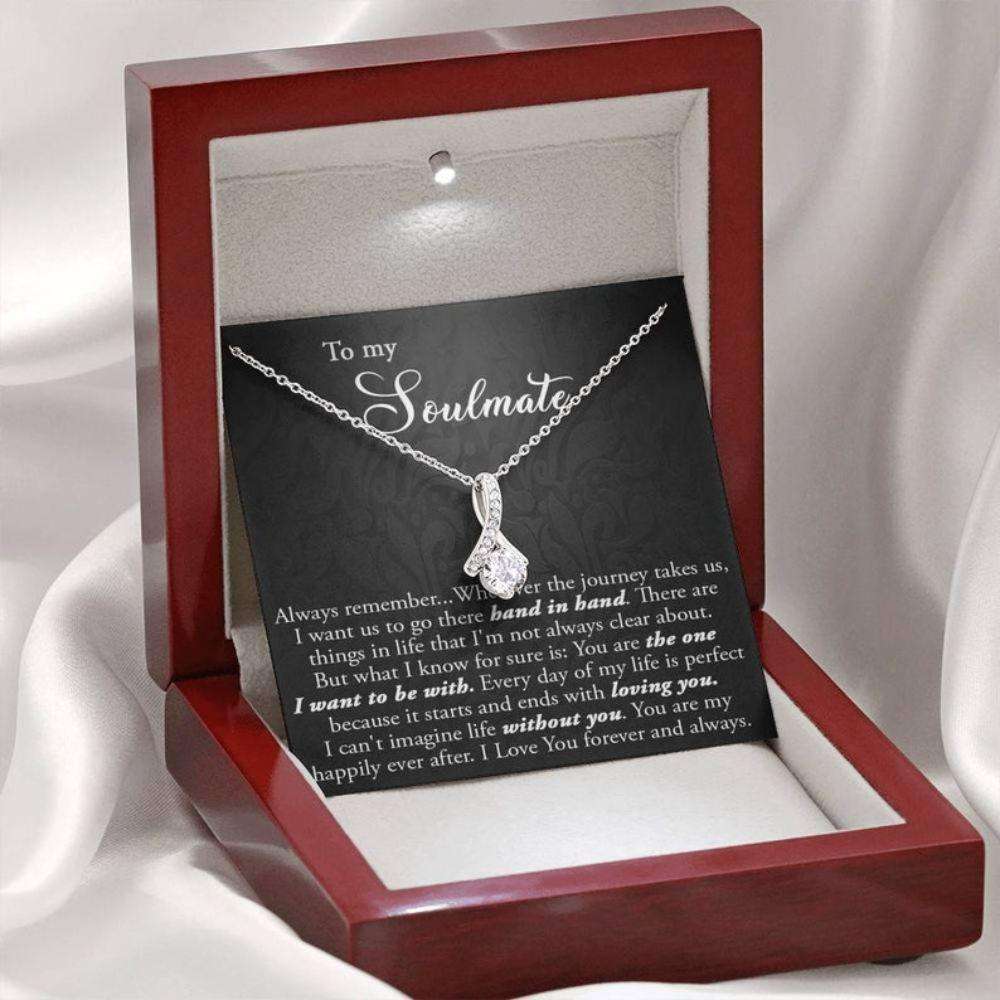 Girlfriend Necklace, To My Soulmate, Necklace For Soulmate, Meaningful Soulmate Necklace, Thoughtful Christmas Necklace For Her Gifts For Friend Rakva