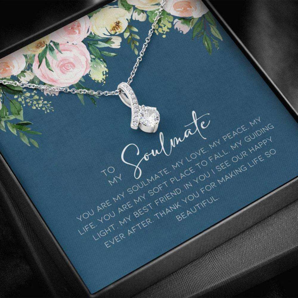 Girlfriend Necklace, To My Soulmate Necklace, Gift For Girlfriend, Soul Mate Gift, Romantic Valentine Gift For Her Gifts For Friend Rakva