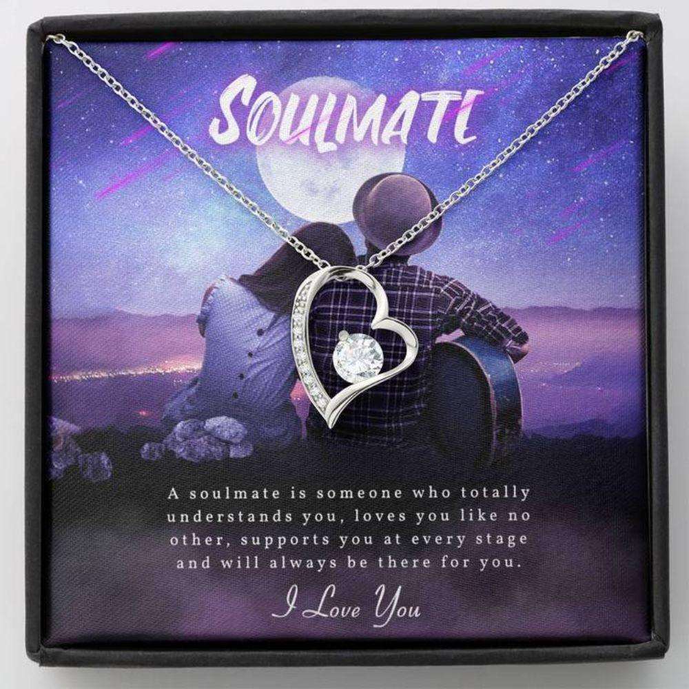 Girlfriend Necklace, To My Soulmate Someone-Pb Heart Necklace Gift For Karwa Chauth Rakva