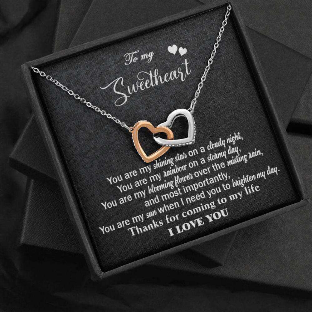 Girlfriend Necklace, To My Sweetheart Necklace, Engagement Gift For Her, Necklace For Fiance, Wife Necklace, Anniversary Necklace Gift For Karwa Chauth Rakva