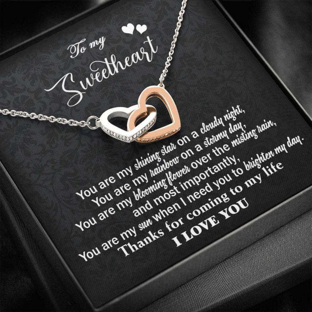 Girlfriend Necklace, To My Sweetheart Necklace, Engagement Gift For Her, Necklace For Fiance, Wife Necklace, Anniversary Necklace Gift For Karwa Chauth Rakva